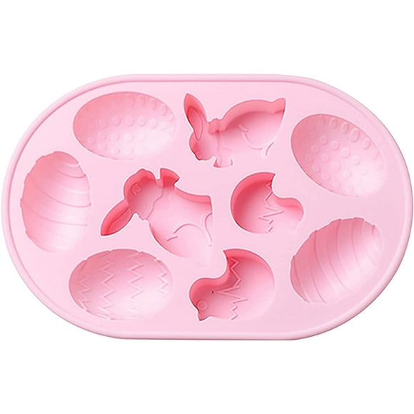 Silicone Mold for Home Kitchen - Easter Day Series Baking Chocolate Silica Mold - Rabbit Eggs Chicken Butterfly Shaped Mould for DIY Making Hot Chocolate Bomb, Cake, Jelly (Bunny Egg-B)