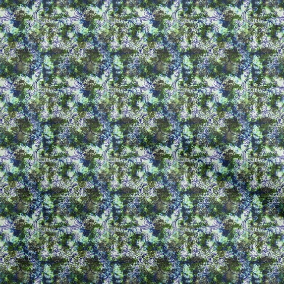 oneOone Cotton Poplin Green Fabric Abstract Decorative Floral Sewing Craft Projects Fabric Prints By Yard 42 Inch Wide