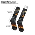 thumbnail image 2 of JUNZAN Full Moon Black Dragon Pattern Fun Novelty Knee Warmer High Socks, 2 of 6