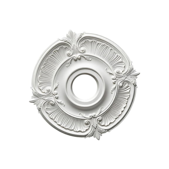 Yammee Round PU Ceiling Medallions Decorative Panel Ceiling Light Fixture Medallions Base