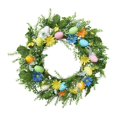 thumbnail image 2 of Corona de Pascua de 24 pulgadas, corona de huevos de Pascua para puerta de entrada, corona decorativa de flores artificiales para pared de granja de p, 2 of 9