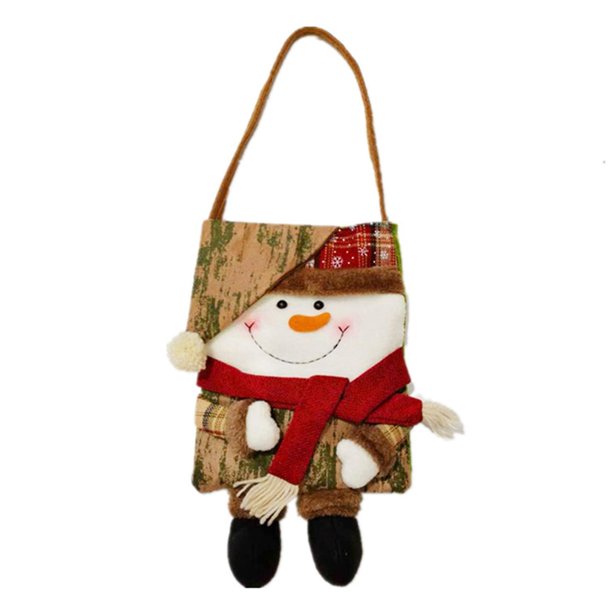 Bolsa de hombro navideña Bolsa de regalo portátil de dibujos animados lindos multiusos