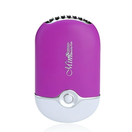 

Eyelashes Grafting Mini Fan Hand Held Eyelash Planting Cooler with Hanging Rope Nail Polish Dryer Blower Home Salon USB Fans Purple