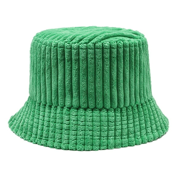 Colorful Fisherman Hat Wide Stripe Corduroy Fashionable Sun Hat For Large Head Size Stylish Streetwear Cap