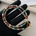 thumbnail image 7 of Colorful Beaded Necklace for Women Gemstone Neckelaces Natural Stone Freshwater Pearl Necklace Colorful Rainbow Boho Bead Choker Necklace Charm Jewelry, 7 of 7