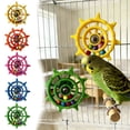 thumbnail image 5 of Rotating Bird Chewing Toy with Colorful Beads - Interactive Cage Accessory for Parrots, Sparrows, and Small Birds - Bird Enrichment Play Gadget for Indoor Aviaries and Home Cages (Pink), 5 of 5