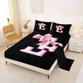thumbnail image 2 of Erosebridal Cute Pink Bowknot Full Size Sheets,Princess Bowtie Letter E Bed Sheets For Girls Kids 4 Pieces, 2 of 6