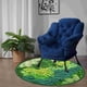 thumbnail image 1 of Fiudx Alfombra Redonda de Musgo Verde, Imitación Suave, Base de Goma Antideslizante, Acogedora Decoración para Dormitorio y Sala de Estar, Versátil para Balcón, Guardería y Oficina, 80 Cm., 1 of 6
