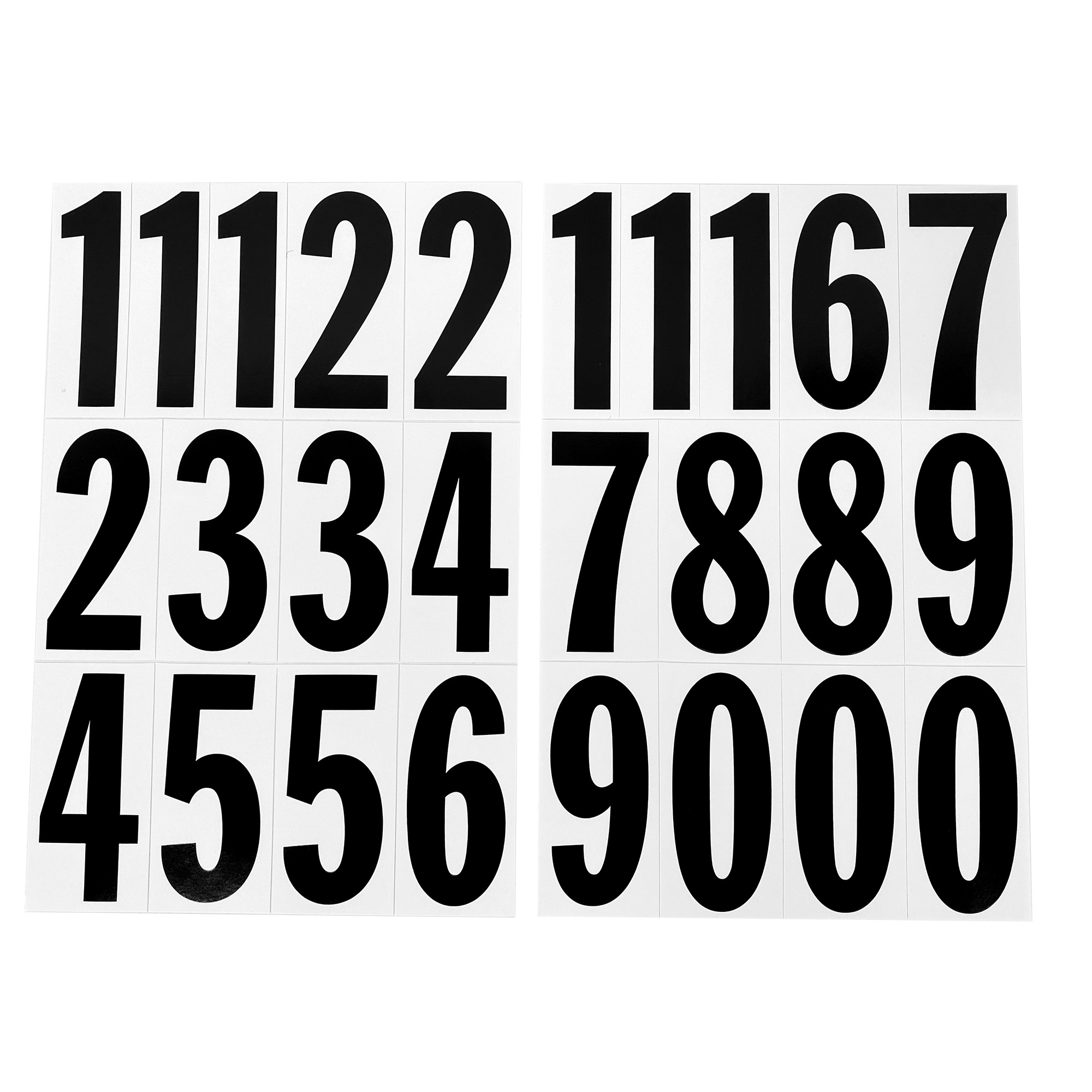 Hy-Ko 3 in Black and White Vinyl Number Set, Includes Complete 0-9 ...