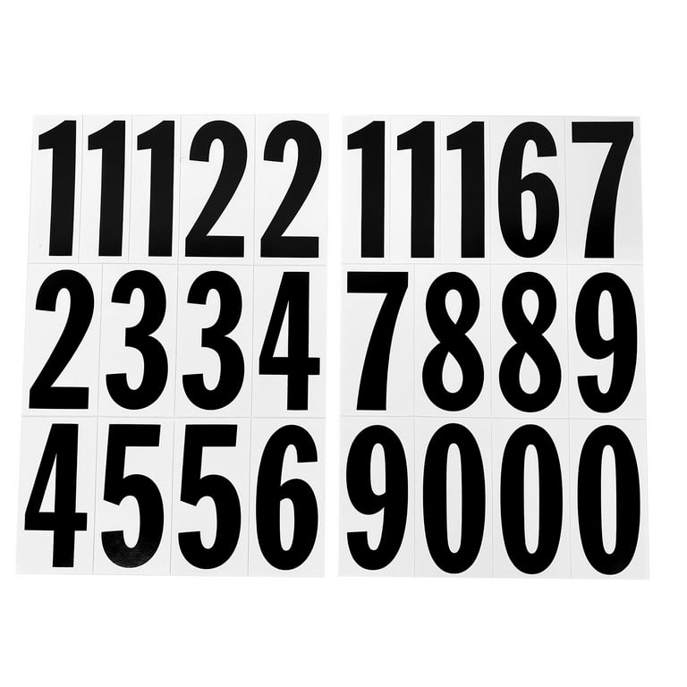 Telephone Stickers - Black on White - Numbers Only