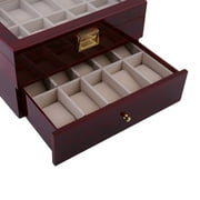 20 Grids Wood Watch Display Case Jewelry Storage Holder Gift Box Organizer