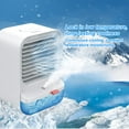 thumbnail image 2 of Sholov Portable Air Conditioner Fan Mini Personal Evaporative Air Cooler 90 Shaking Head with Battery with 3 Speeds & 2 Misting & LED Light for Home, Bedroom, Travel & Office, USB Charging, White, 2 of 6