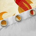 thumbnail image 4 of Manfei Traditional Koi Black Out Curtains for Home, Lotus Pond Curtains Pack of 2 (42x63 Each) for Office, Red Gold Green, 4 of 6