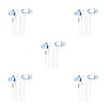 thumbnail image 1 of Inteprter Auricular con cable In-Ear Cancelación de ruido Auriculares de reproducción de música portátiles Azul Type2 NO2, 1 of 6