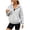 Gray, variant on Women's Oversized Zip-Up Hoodie, Full-Zip Fleece Sweatshirt Jacket with Kangaroo Pocket and Drop Shoulder, Long Sleeve Solid Color Casual Coat for Fall Winter
