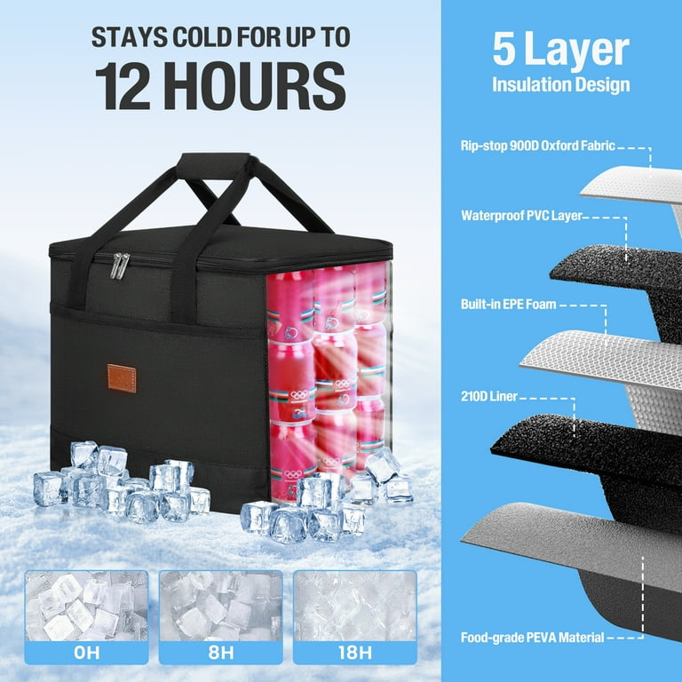 Cshidworld Soft Cooler Bag, 35L Insulated Leakproof Portable