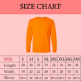 thumbnail image 2 of Gildan Long Sleeve Crewneck Safety T-Shirt for Men, Hi-Vis Classic Safety Orange Workwear, 4XL, 2 of 6