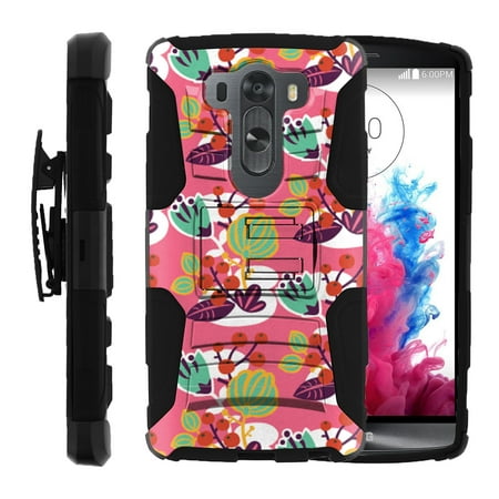 LG V10 and LG G4 PRO Miniturtle® Clip Armor Dual Layer Case Rugged Exterior with Built in Kickstand + Holster - Lovely