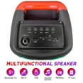 thumbnail image 6 of Portable Bluetooth 5.0 Speaker - Dual 4-inch Drivers HiFi Bass, 7 RGB Colors 3 Modes, Karaoke with Mic, TWS Stereo, USB/TF/FM, Built-in Handle & Phone Holder for Party/Indoor/Outdoor, 6 of 9