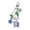 Blue, variant on Sentimental Star Wishes Bottle And Fish Acrylic Keychain Ideal For Commuters Lightweight Keepsakes Accessory