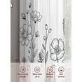 thumbnail image 5 of Spring Flowers Sheer Curtains 72 Inch Length 2 Panels Set, Modern Simple Botanical Wildflowers Herbs Voile Window Treatment Rod Pocket Curtains Sheers Drapes for Bedroom/Living Room/Kitchen 52"x72"x2, 5 of 7