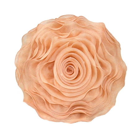 Beautiful Handmade 3D Rose with Custom Made Fabric Decorative Throw Pillow 16
