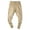 Khaki, variant on Mens Viscose Jogger Elastic Harem Drop Crotch Pants with Pockets