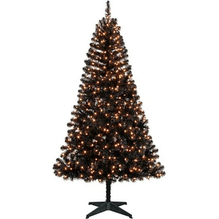 Holiday Time 6.5ft Madison Pine Black Tree-clear