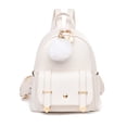 thumbnail image 4 of PRIYAL Fashion Backpack Mini Backpack Purse for Women Purses PU Leather Pompom Backpack Shoulder Bag, 4 of 7