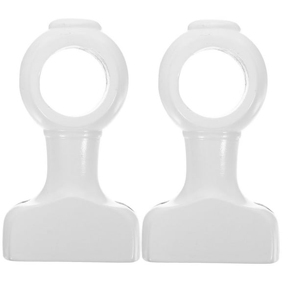 HEMOTON White Wooden Curtain Pole Holder for Home Decorative and with Versatile Bracket Pieces