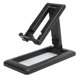 thumbnail image 3 of Soporte plegable para teléfono móvil, ajustable, para tableta, manos libres, para escritorio, color negro, 3 of 10