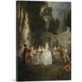 thumbnail image 1 of ARTCANVAS Venetian Festivities 1718 Canvas Art Print by Jean-Antoine Watteau - Size: 12" x 8" (0.75" Deep), 1 of 9