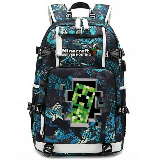 My World Games Peripheral Backpack Teenage Student Backpack Large Capacity Trendy Bag-sebneei