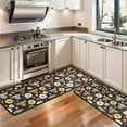 thumbnail image 3 of Kitchen Rugs Sets Of 2,Black Highland Cow Flower Pattern Anti Fatigue Kitchen Mat Rugs Non Slip Washable,Decorative Kitchen Floor Mats for Kitchen,Sink,Laundry,17"x47"+17"x47", 3 of 5