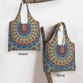 thumbnail image 6 of Wukai Round Mandala Sturdy and Stylish Reusable Canvas Tote Bag: Eco-Friendly, Heavy-Duty Grocery Shopping Bag with Reinforced Handles, 6 of 7