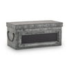 Weddingstar Tin Box With Aged Finish & Blackboard Panel Display