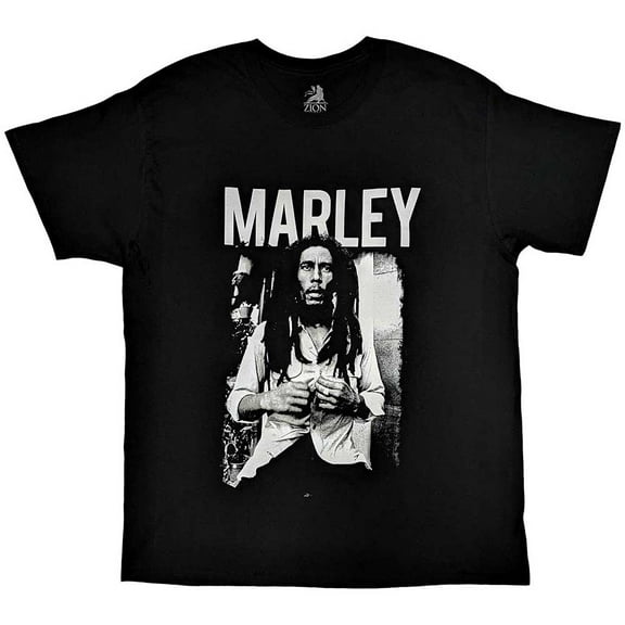 Bob Marley Unisex T-Shirt Black & White (Small)