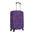 thumbnail image 3 of Daiia Purple Leopard Luggage Cover, Thickened Washable Travel Luggage Covers, Elastic Unique Baggage Covers for 18-20 inch Luggage-Large, 3 of 9