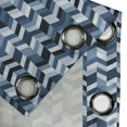 thumbnail image 4 of Ambesonne Slate Blue Grommet Curtain, Zigzag Twisty Lines, 50" x 96", Dark Slate Blue, 4 of 6
