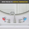 thumbnail image 3 of Wowow Widespread Double Handle High-Arc Bathroom Faucet with Pop-Up Drain in Brushed Nickel, 3 of 7