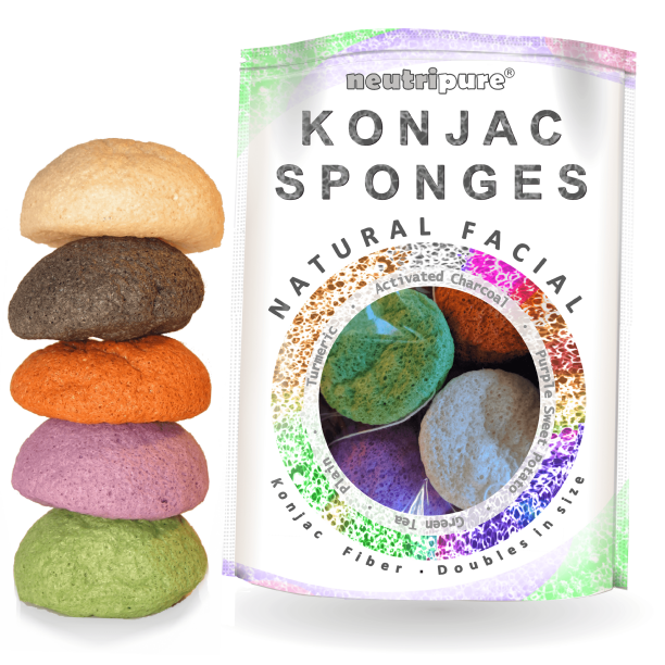 Konjac Sponge Set Organic Skincare Facial for Natural Exfoliating and