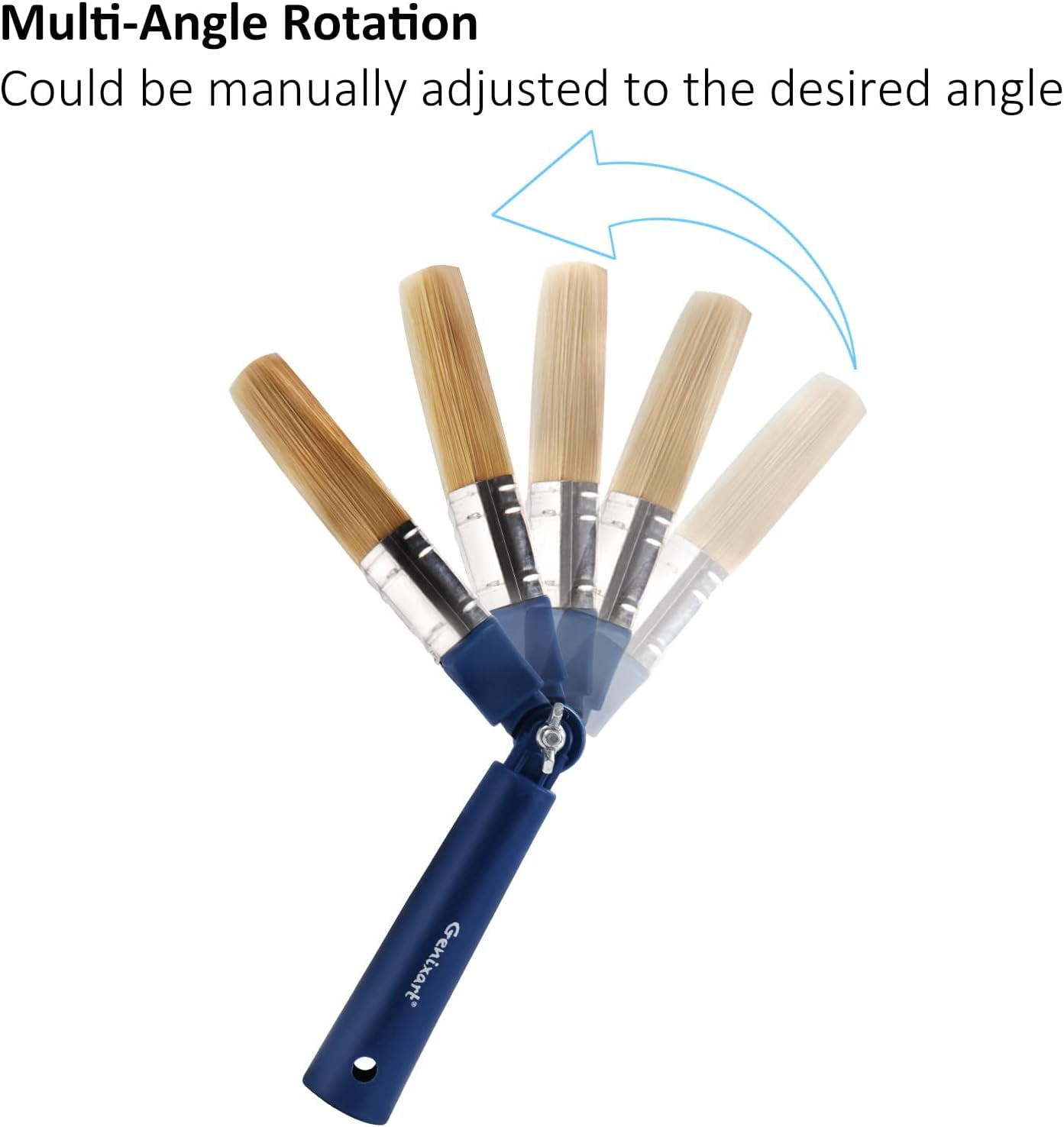 Extendable Paint Brushes for Walls & Ceiling, Multi Angle Adjustable Masonry Paint Brush for Fence Stain & Wood Varnish (3 Pack)