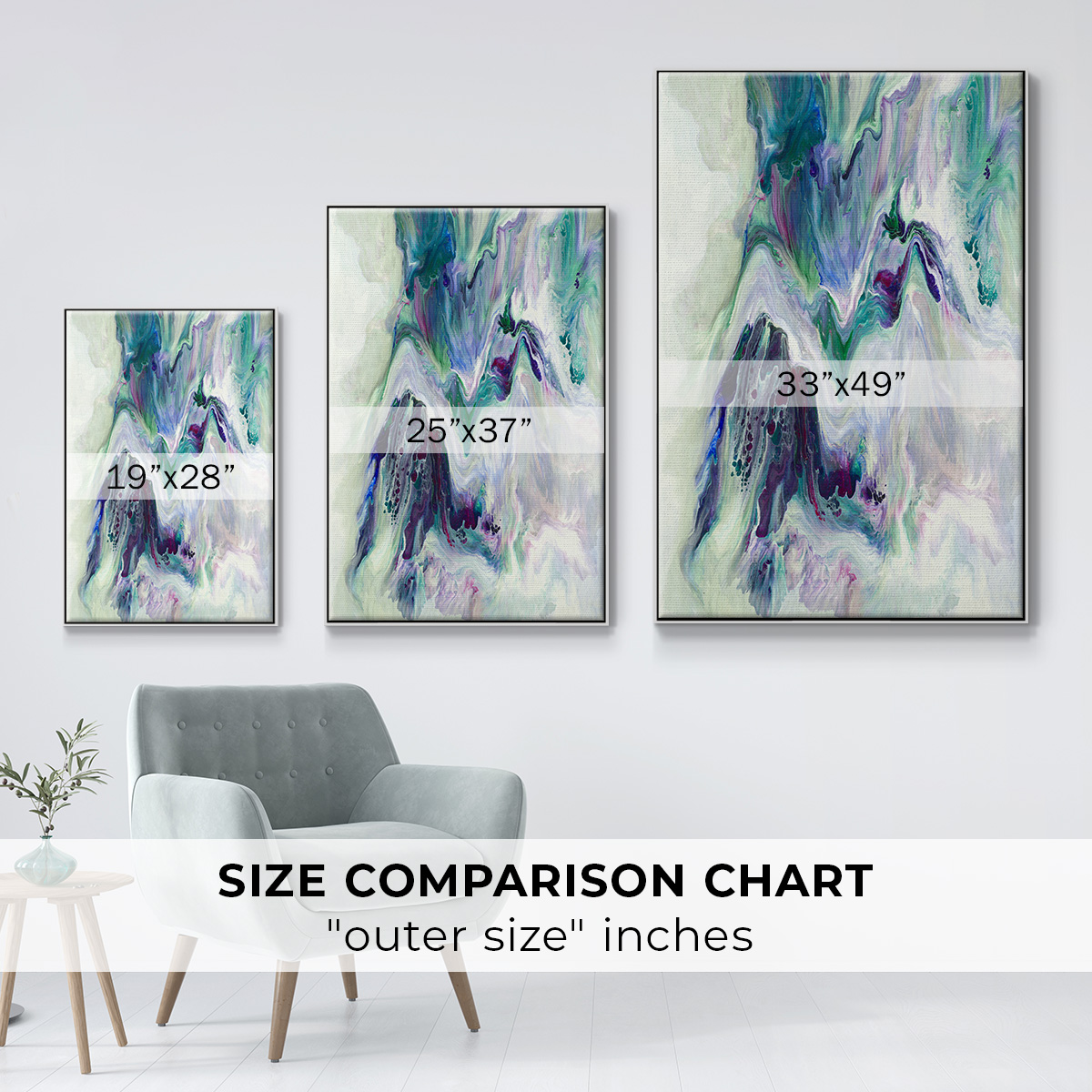 Wild River Framed Premium Gallery Wrapped Canvas - Ready to Hang - 17 x 25 - White Floating Frame