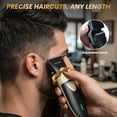 thumbnail image 4 of NEXPURE Hair Clippers for Men, Cordless Barber Clippers for Hair Cutting Kit with IPX7 Waterproof, Low-Noise Rechargeable Hair Trimmer for Men, Includes Guide Combs , Black, 4 of 12