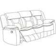 thumbnail image 6 of Contemporary Cushion Living Room Reclining Motion Sofa Motion Loveseat w Console 2pcs Set Dark Brown Gel Leatherette, 6 of 8