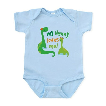 

CafePress - My Nanny Loves Me Dinosaur Infant Bodysuit - Baby Light Bodysuit Size Newborn - 24 Months