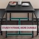 thumbnail image 4 of Compact negra 3-piece dining set perfect para 4 includes 2 benches de esquina protectors & h-frame-ideal para para small spaces & apartments, 4 of 7