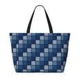thumbnail image 2 of Xecao Pixel Grid for versatile beach bag for women includes zipper pockets and waterproof material, ideal for vacations and adventures., 2 of 7