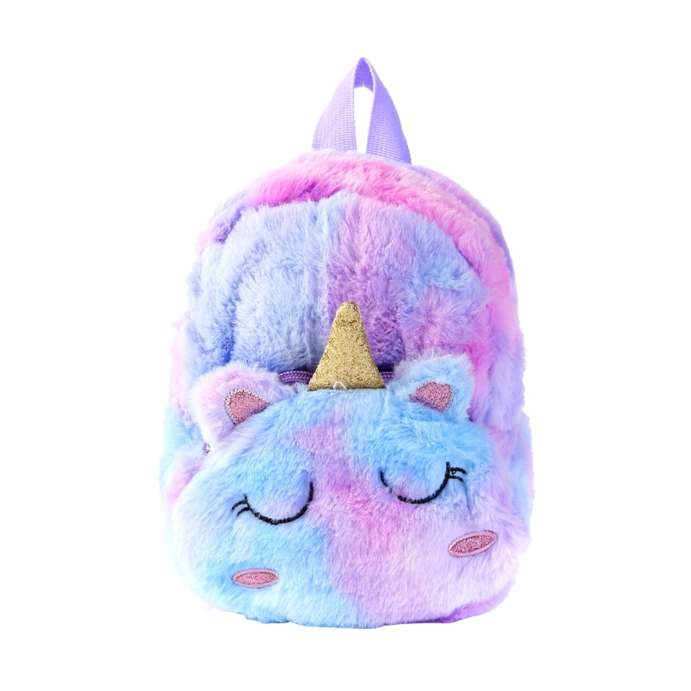 Unicorn fluffy backpack hotsell