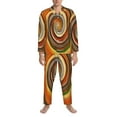 thumbnail image 4 of Kll Colorful Swirl Sleepwear Mens Flannel Pajamas,Long Cotton Pj Set, 4 of 9